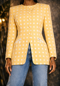 Vintage Escada Polka Dot Blazer – Yellow (M)